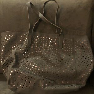 Gray and Rose Gold Tote